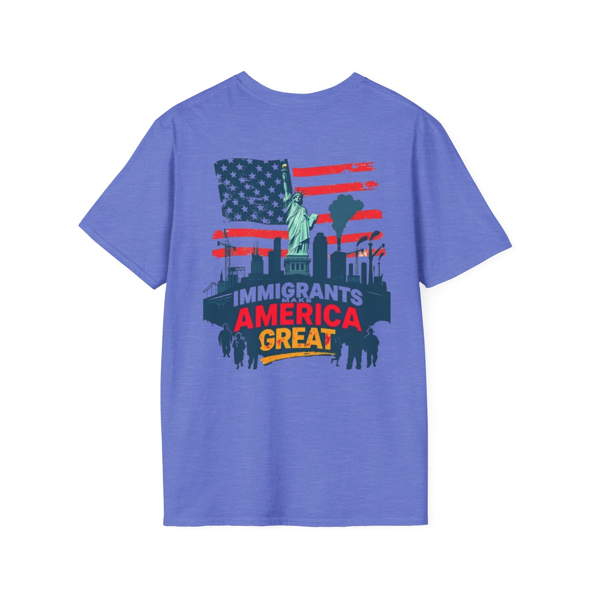 Immigrants Make America Great T-Shirt Estoy Contigo (I Am With You) Unisex Softstyle T-Shirt Classic Protest Tee