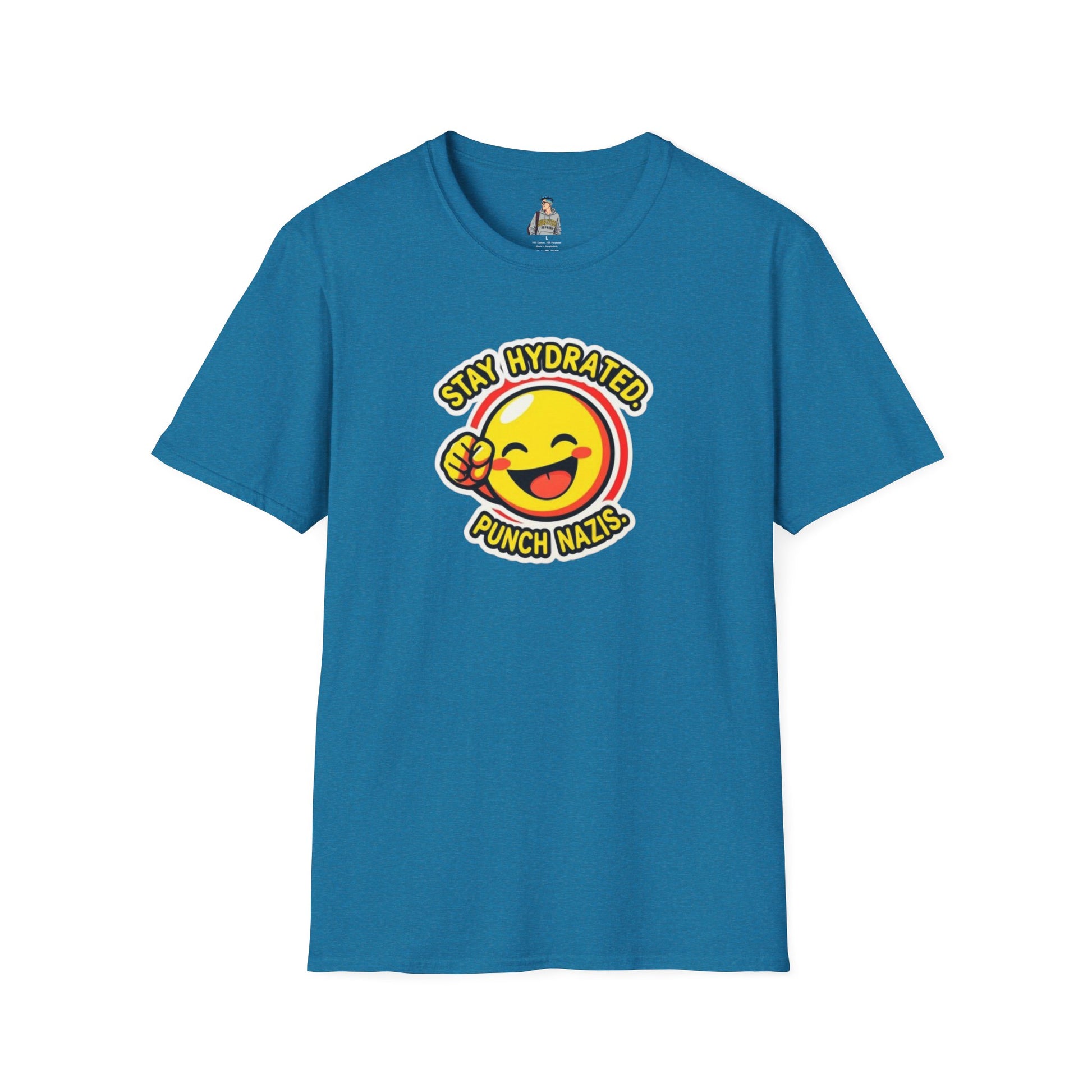 Stay Hydrated, Punch Nazis Funny Emoji T-Shirt