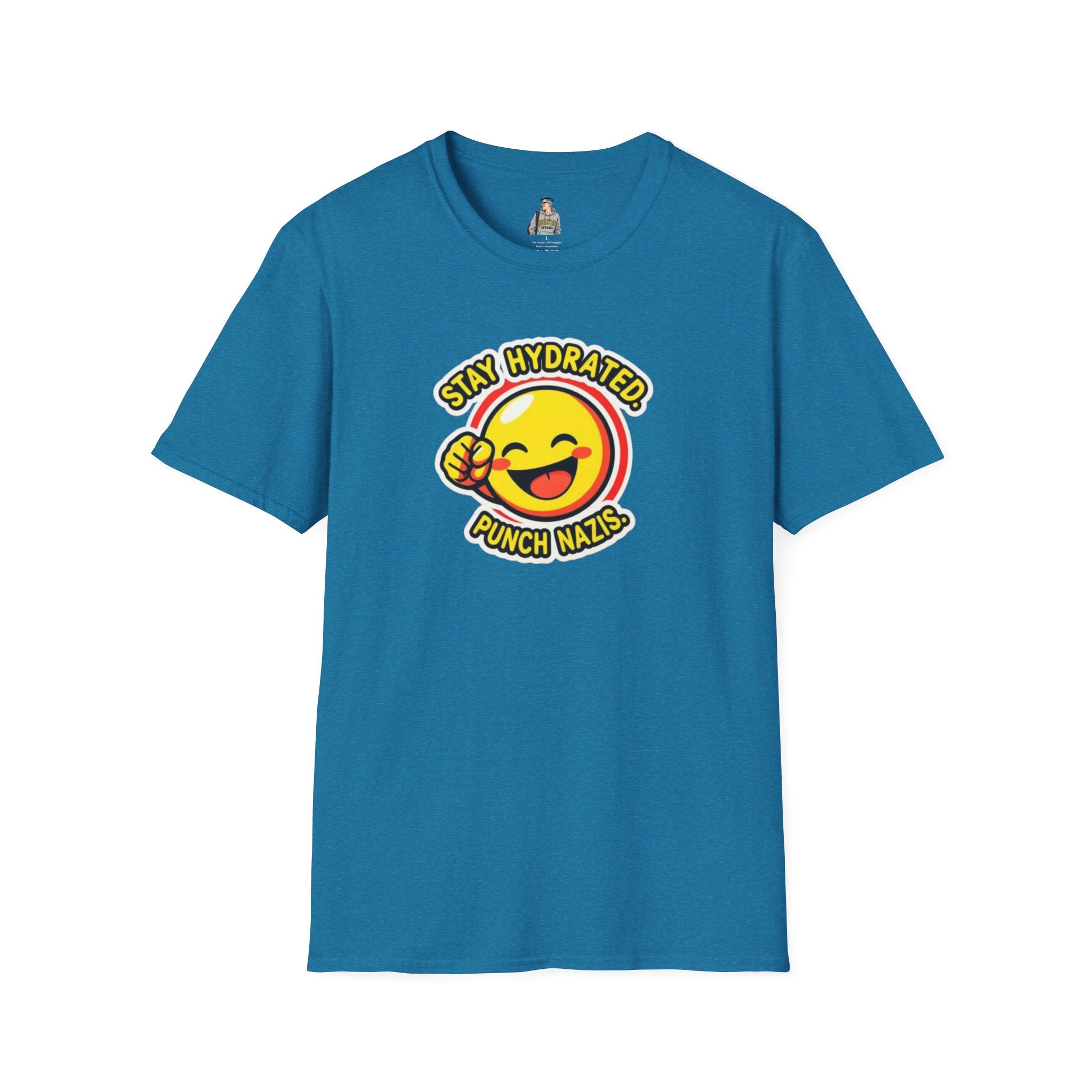 Stay Hydrated, Punch Nazis Funny Emoji T-Shirt