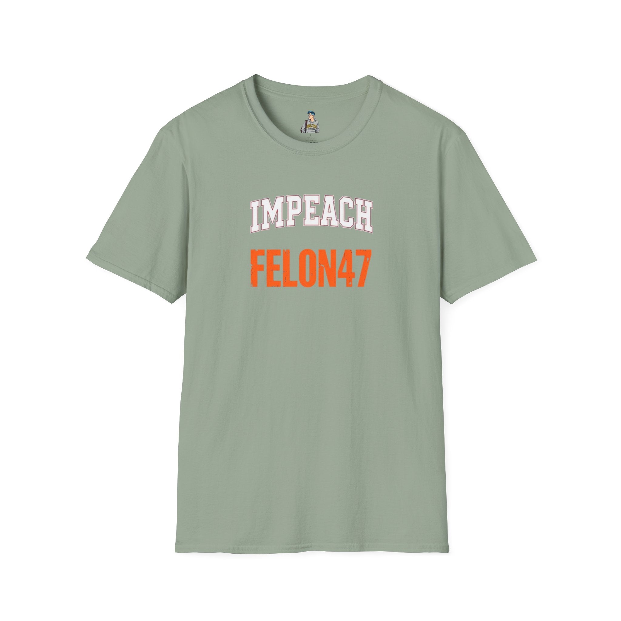 Impeach Felon47 Unisex Softstyle T-Shirt - USA Graphic Statement Tee