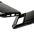 Android OR iPhone Compatible Cases - Gold Line Face Design - Unique Tough Cases