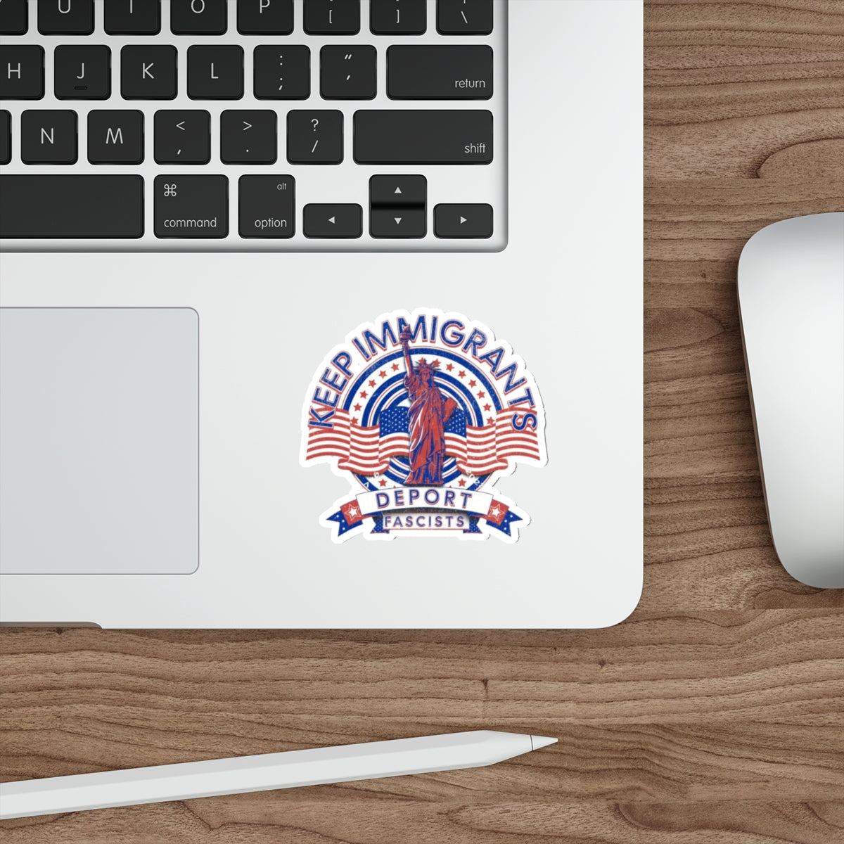 Die-Cut Stickers - Keep Immigrants, Deport Fascists