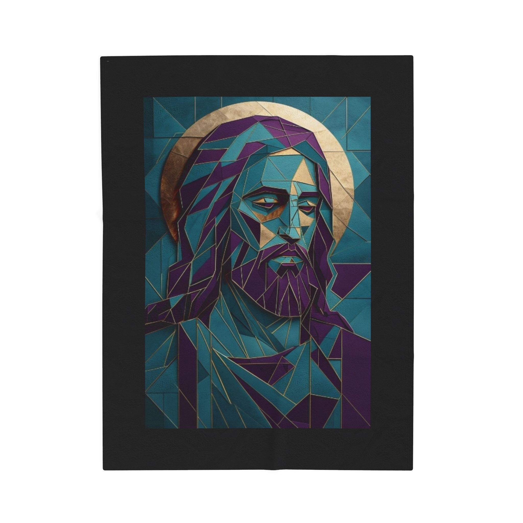 Portrait of Jesus Velveteen Plush Blanket – For Comfort and Warmth