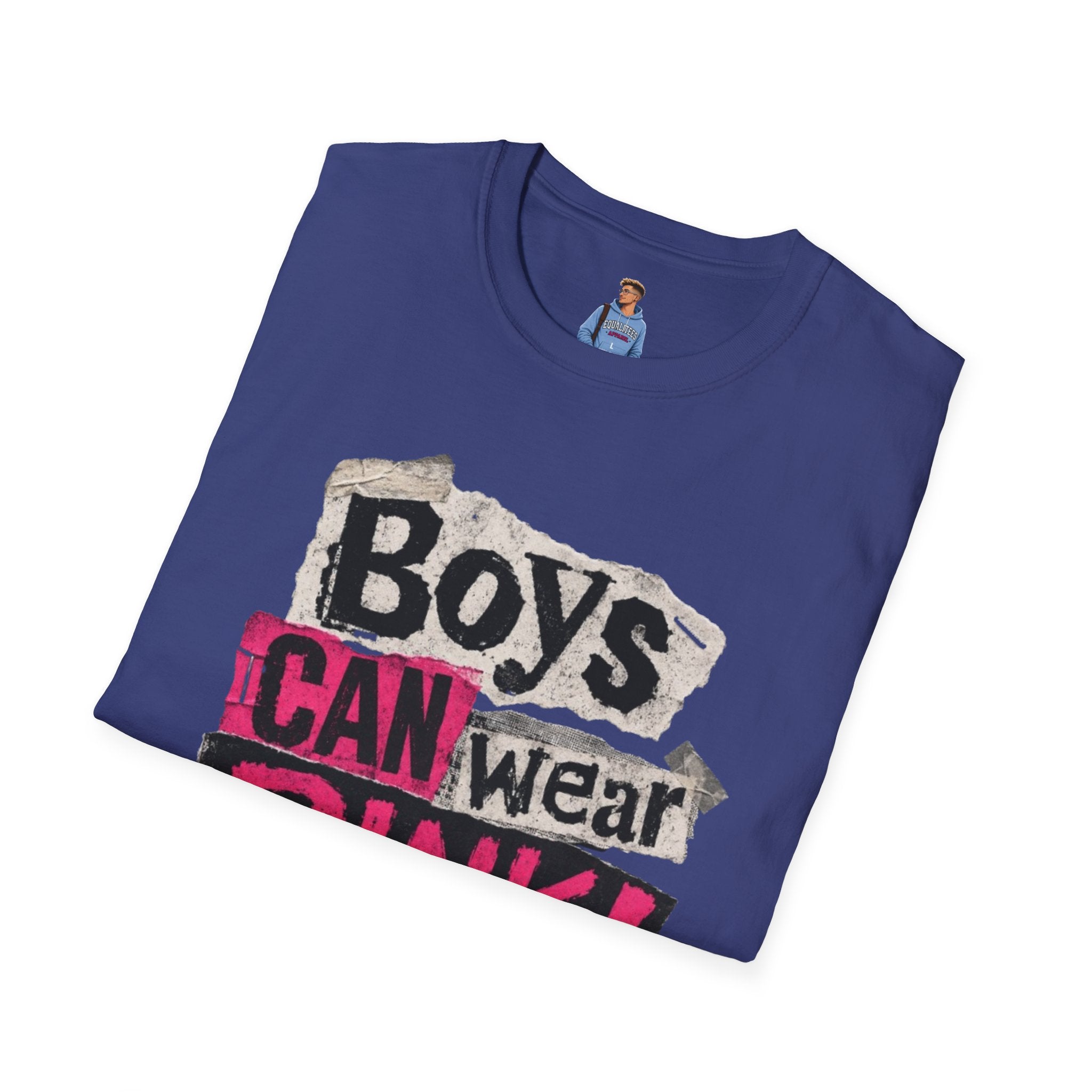 Boys Can Wear Pink T-Shirt — Bold Retro Feminist Graphic Tee