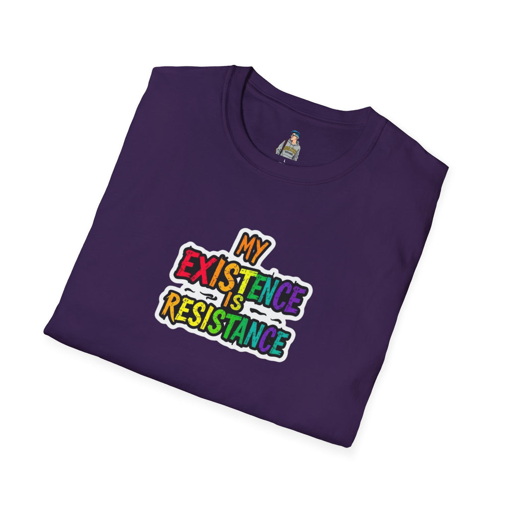 My Existence is Resistance Unisex Softstyle T-Shirt - Empowerment & Self-Expression Wear