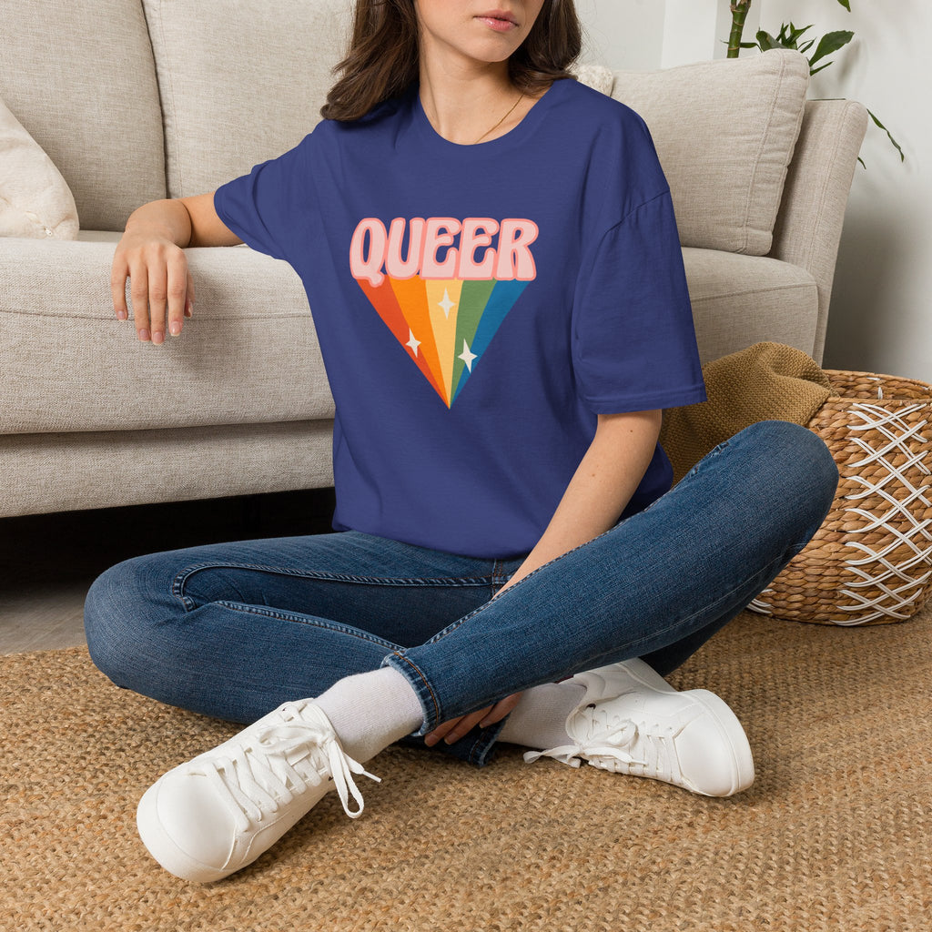 Queer Rainbow Sparkle Pride Tree Las Vegas T-Shirt