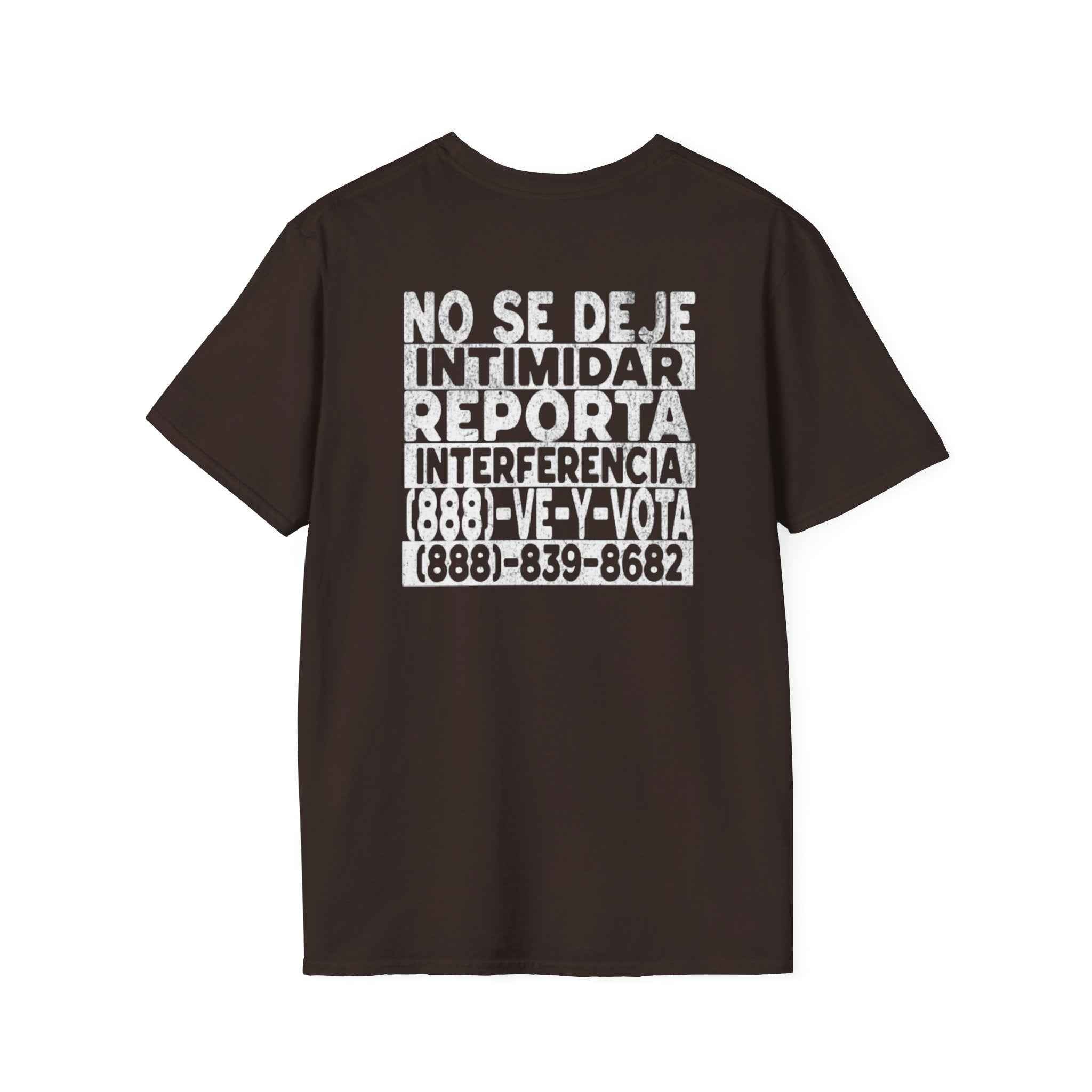 NO SE DEJE INTIMIDAR. Know Your Rights Voting Tee-Spanish