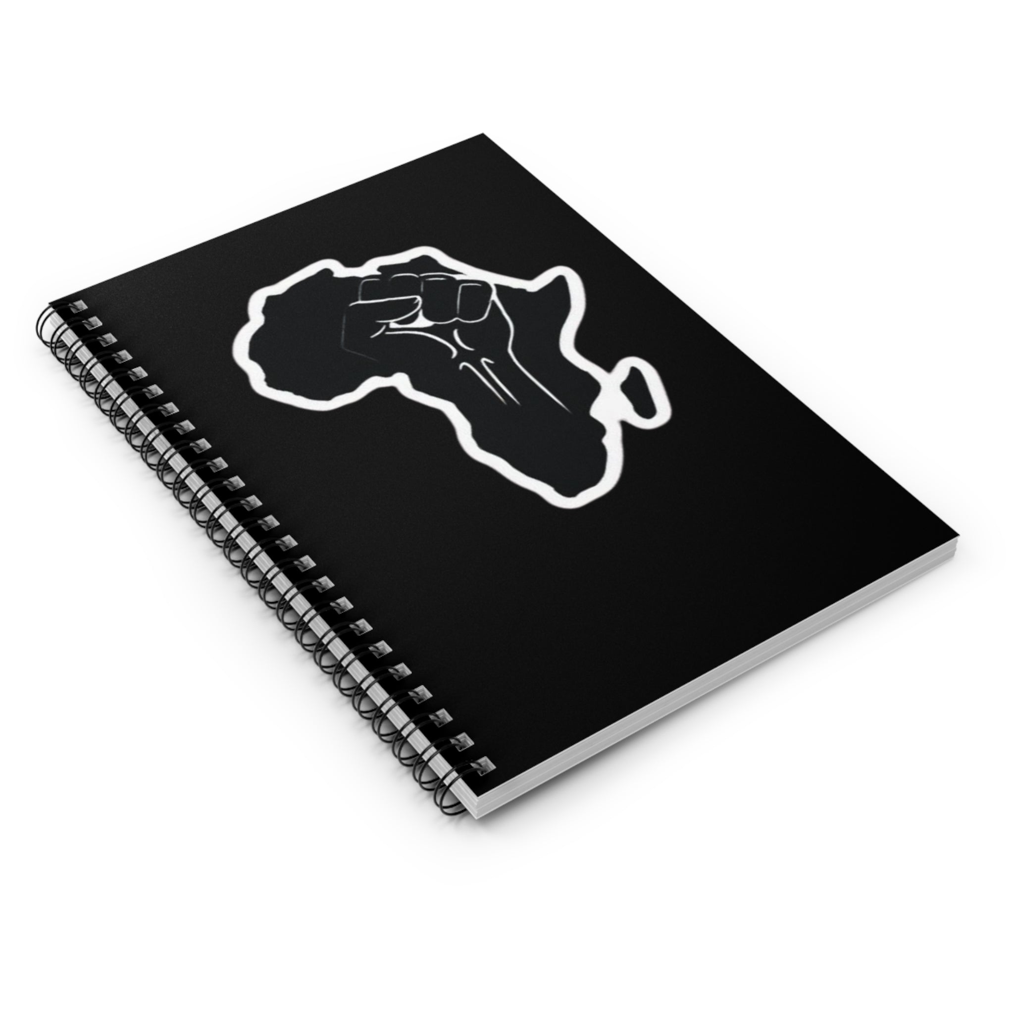 Empowerment Spiral Notebook - Ruled Lines with Africa Design