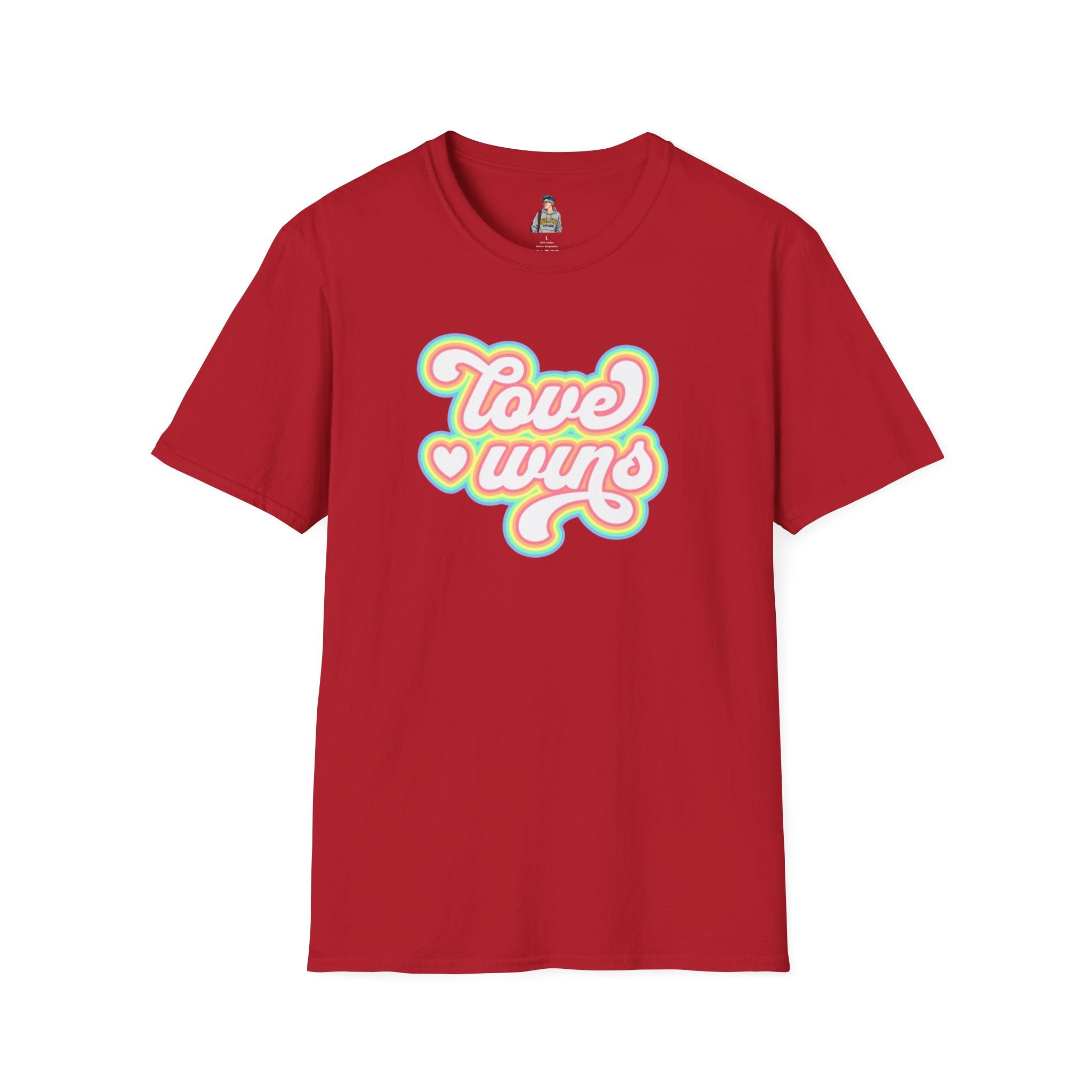 Love Wins Unisex Softstyle T-Shirt - Positive Vibes for Pride and Everyday Wear