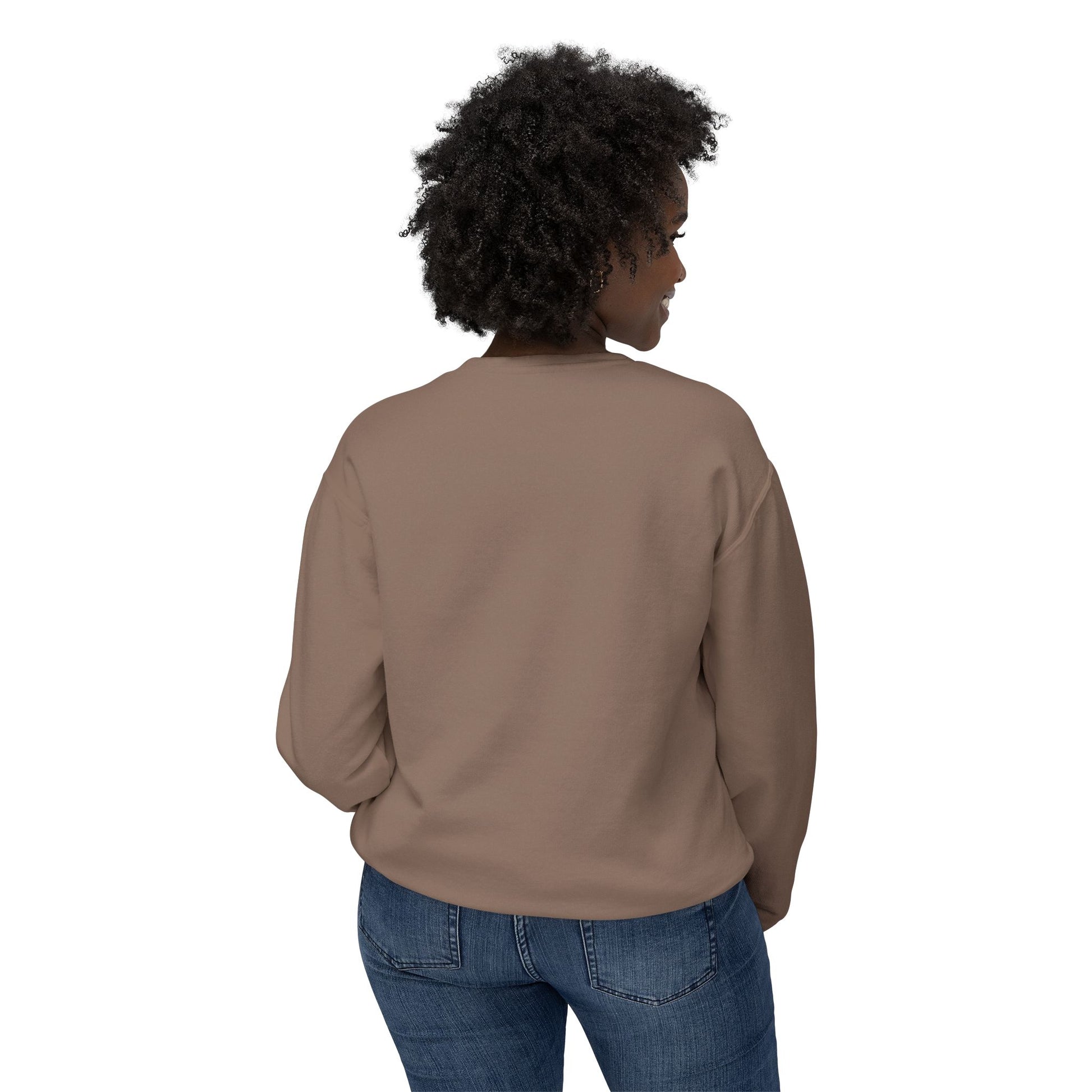 Unisex Lightweight Crewneck Sweatshirt - MAMA with Flowers