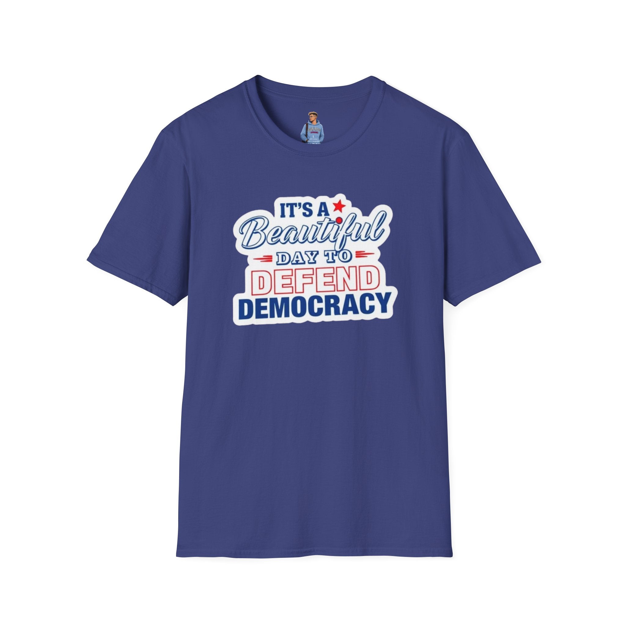 Defend Democracy Unisex Softstyle T-Shirt - Perfect for Activism and Everyday Wear