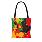 Green, Red Yellow Paint Splatter Tote Bag