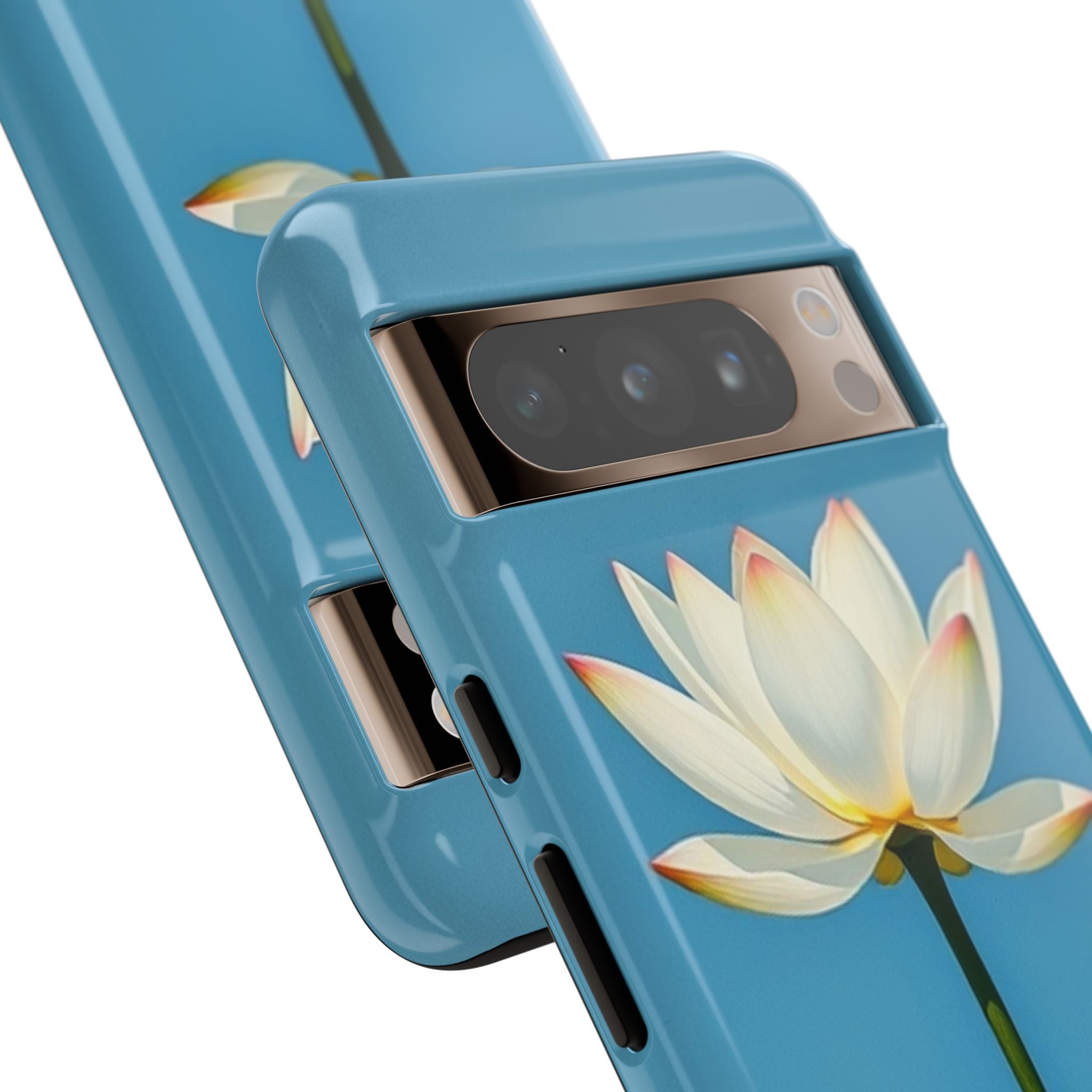 Open White Peace Lily Design Tough Case For Android & iPhone