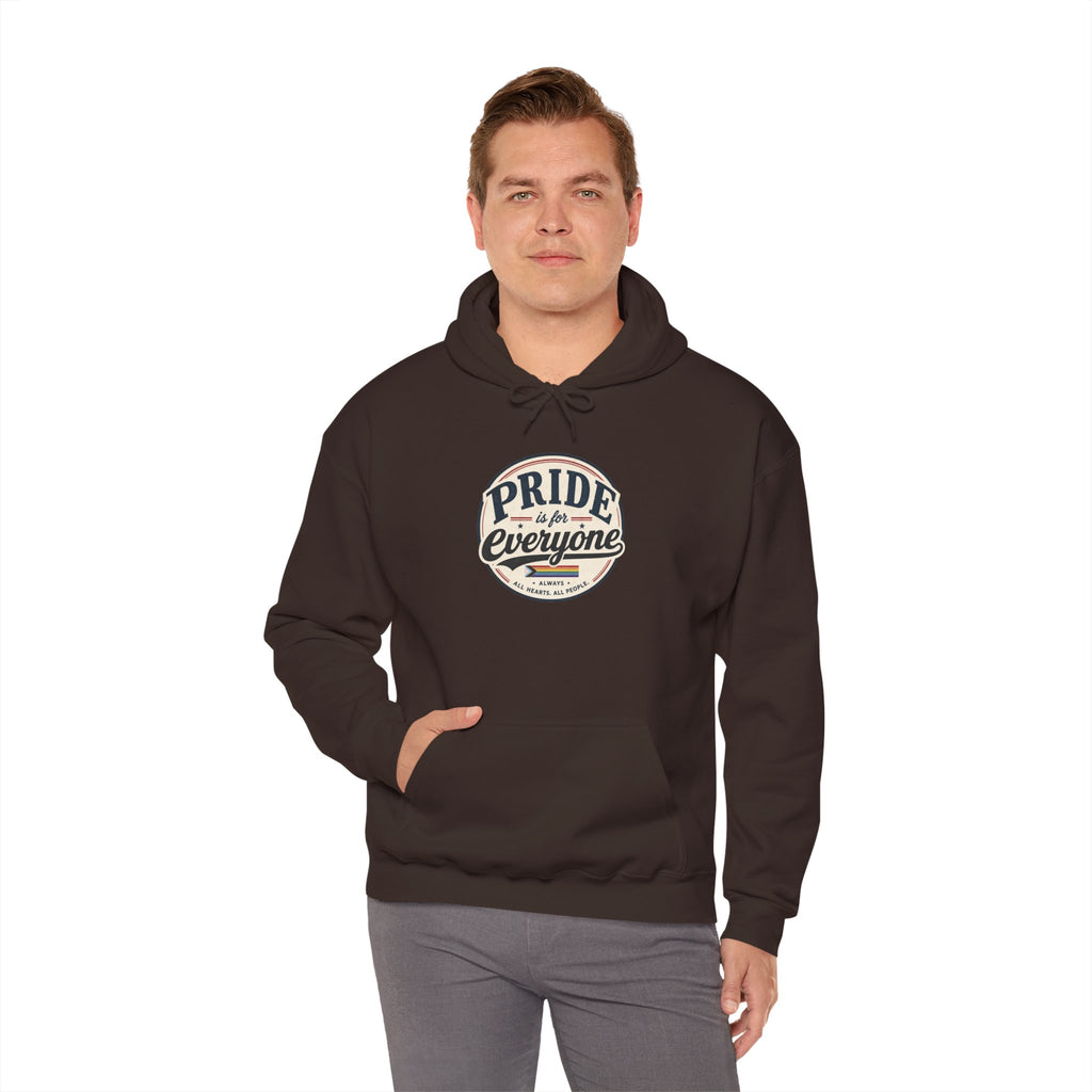 Pride Is For Everyone Pullover Hoodie — Vintage Graphic Inclusivity Sweatshirt