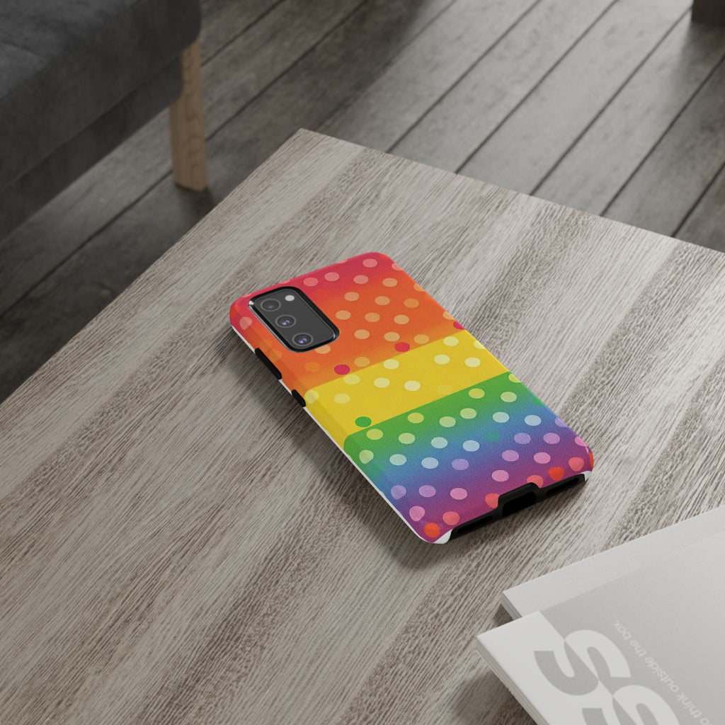 Rainbow Polka-Dot Tough Case for Android