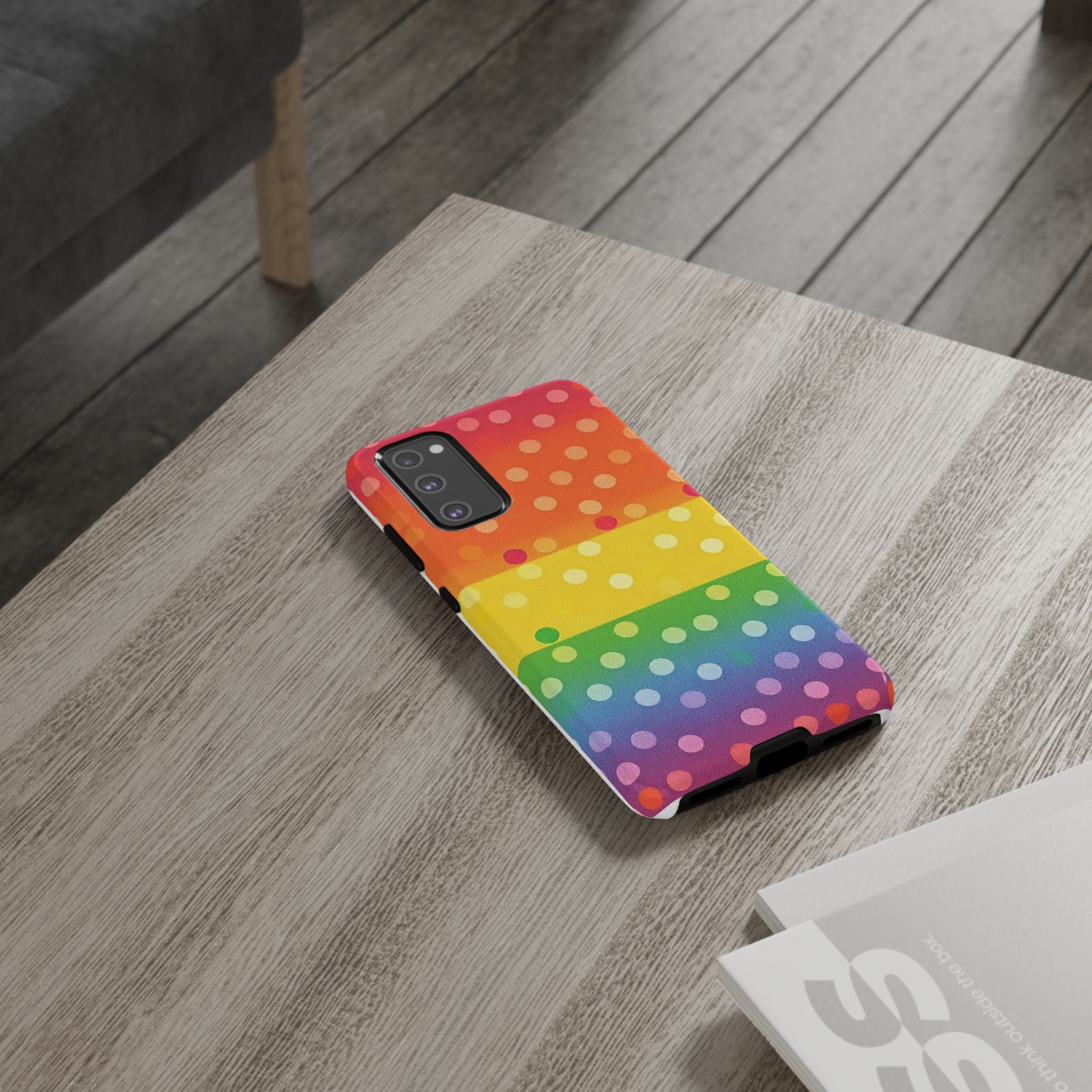 Rainbow Polka-Dot Tough Case for Android