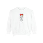 Be The Light Floral Sweatshirt - Unisex Garment-Dyed Cozy Apparel