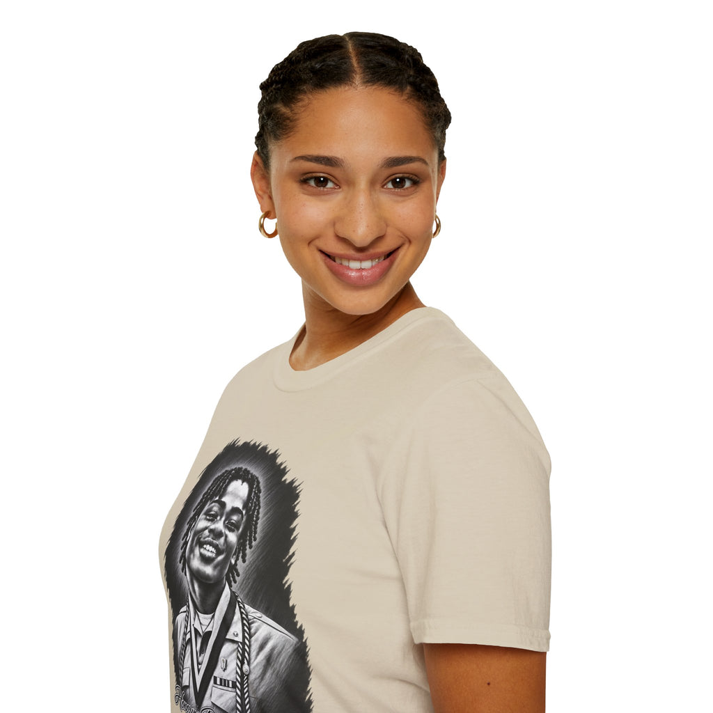 Smiling Portrait Front - In Memory of Pierre Damas Bel T-Shirt