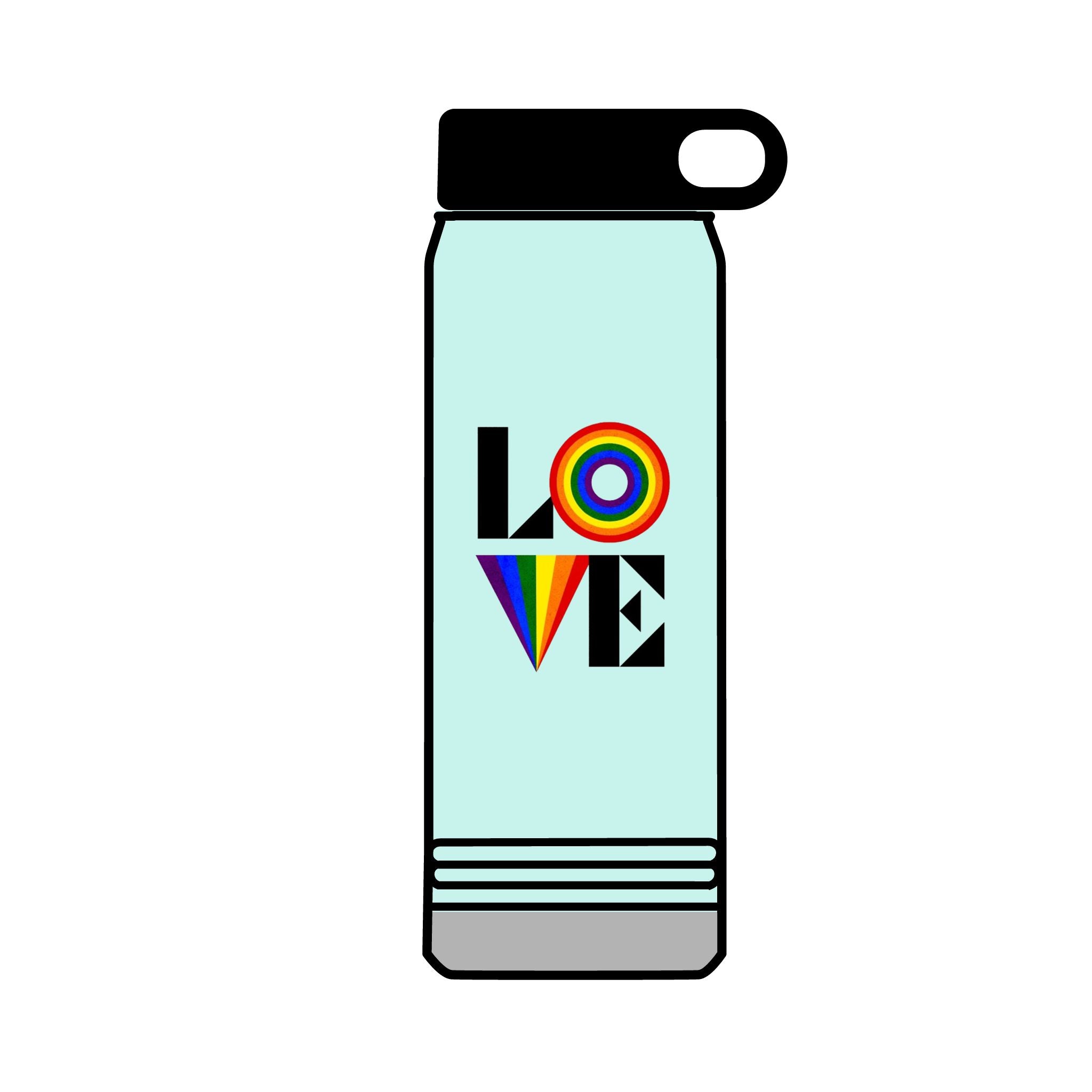 Rainbow Love 32oz Water Bottle