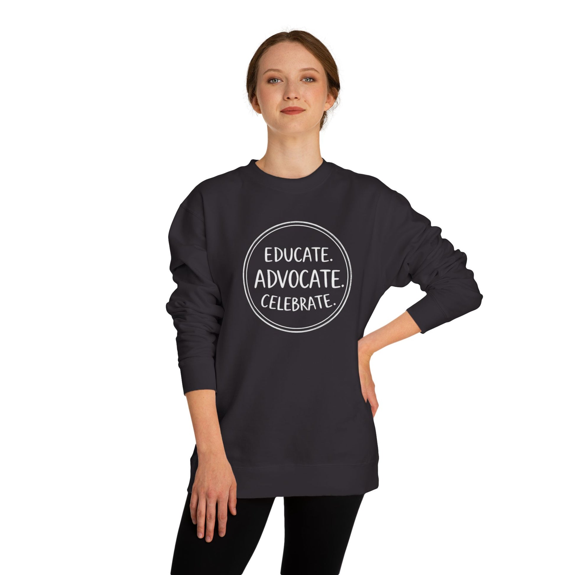 Educate, Advocate, Celebrate Incognito Pride Unisex Crew Neck Sweatshirt
