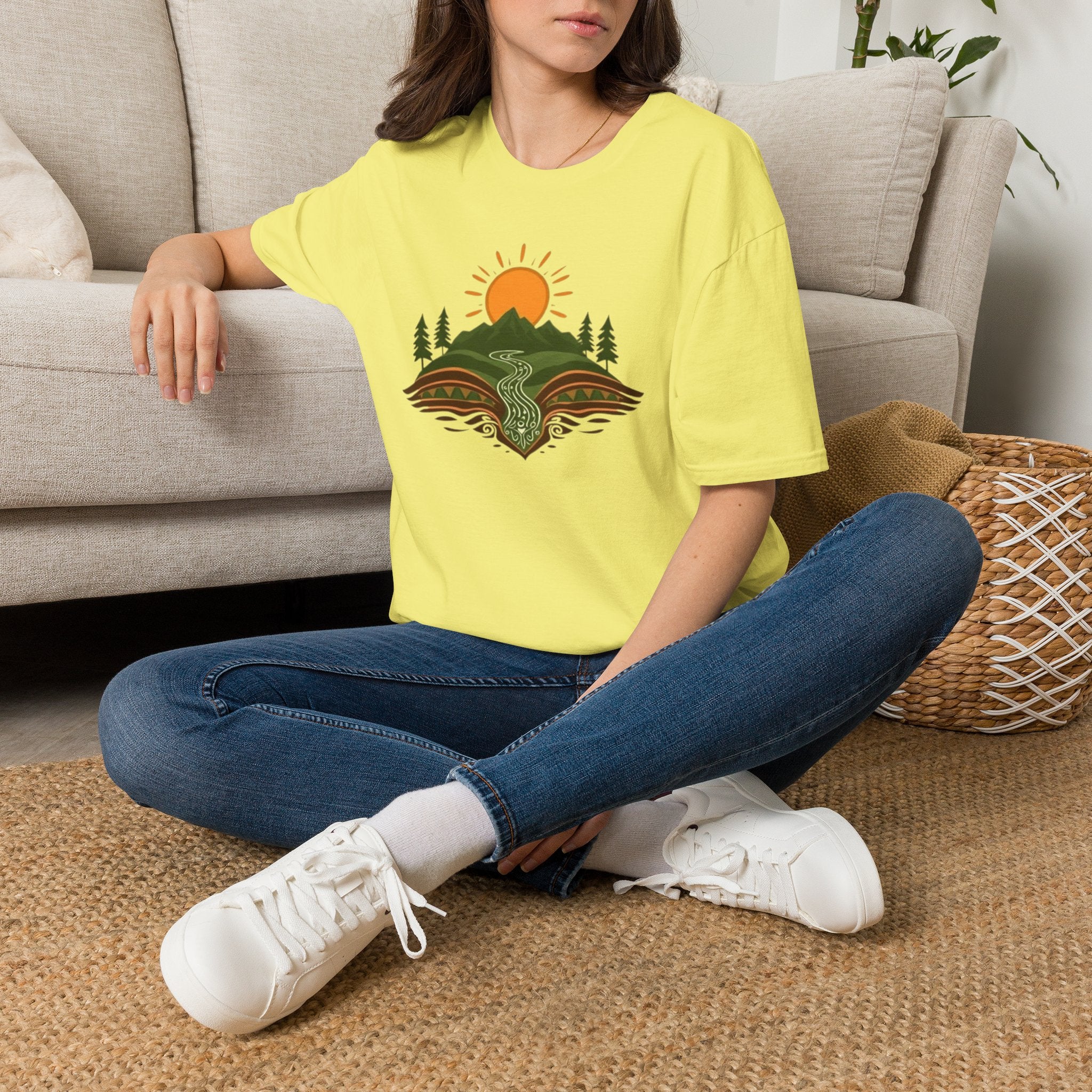 Mountain Scene Unisex Softstyle T-shirt