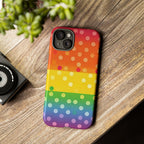 Rainbow Polka Dot Tough Phone Case for iPhone