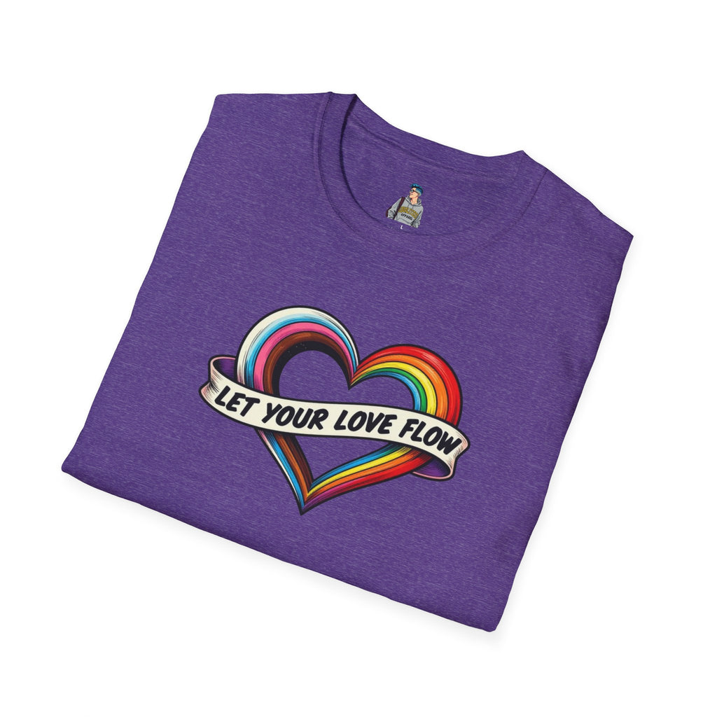 Let Your Love Flow Rainbow Heart T-Shirt