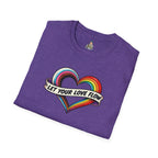 Let Your Love Flow Rainbow Heart T-Shirt