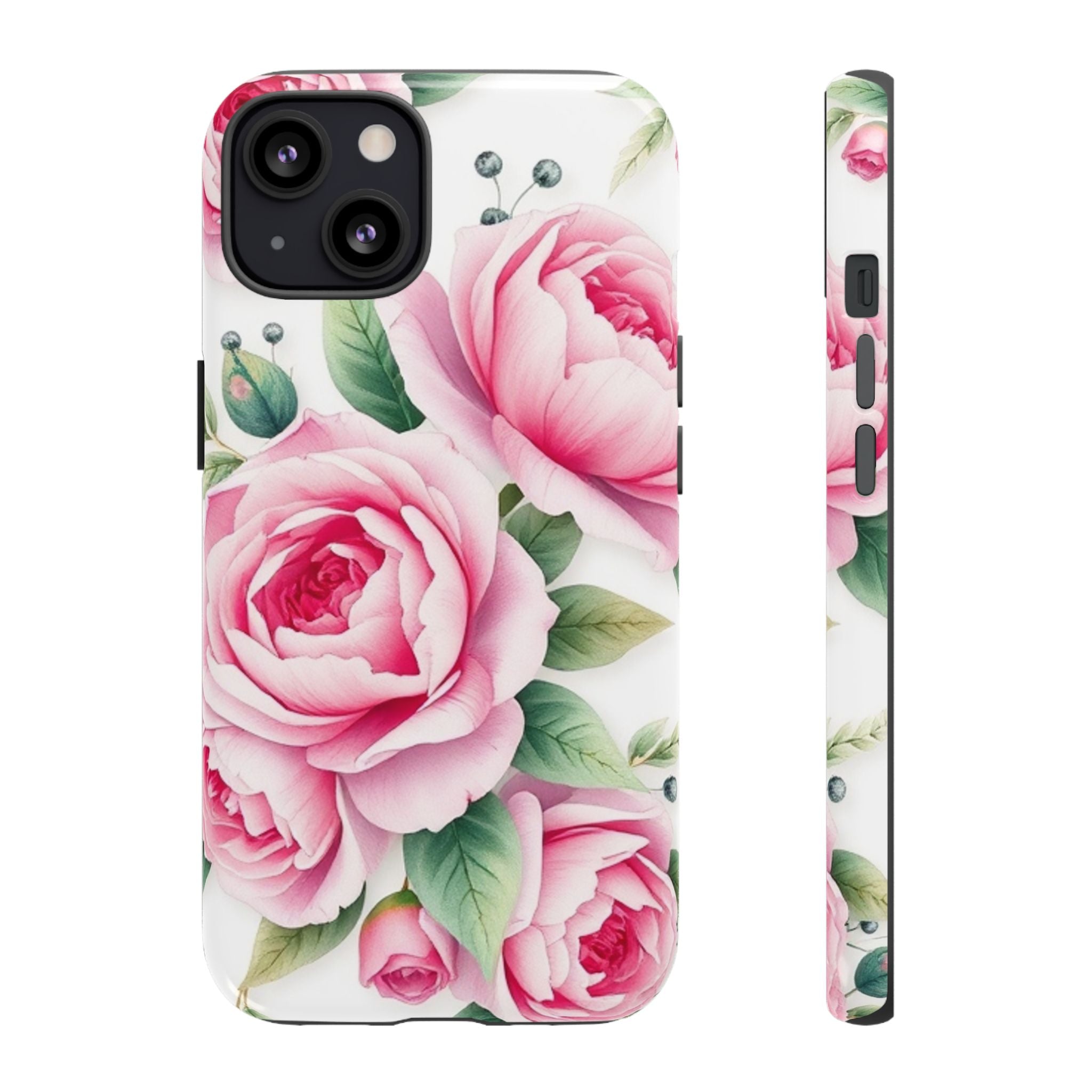 Android OR iPhone Compatible Cases - Pink Flower Design - Unique Tough Cases