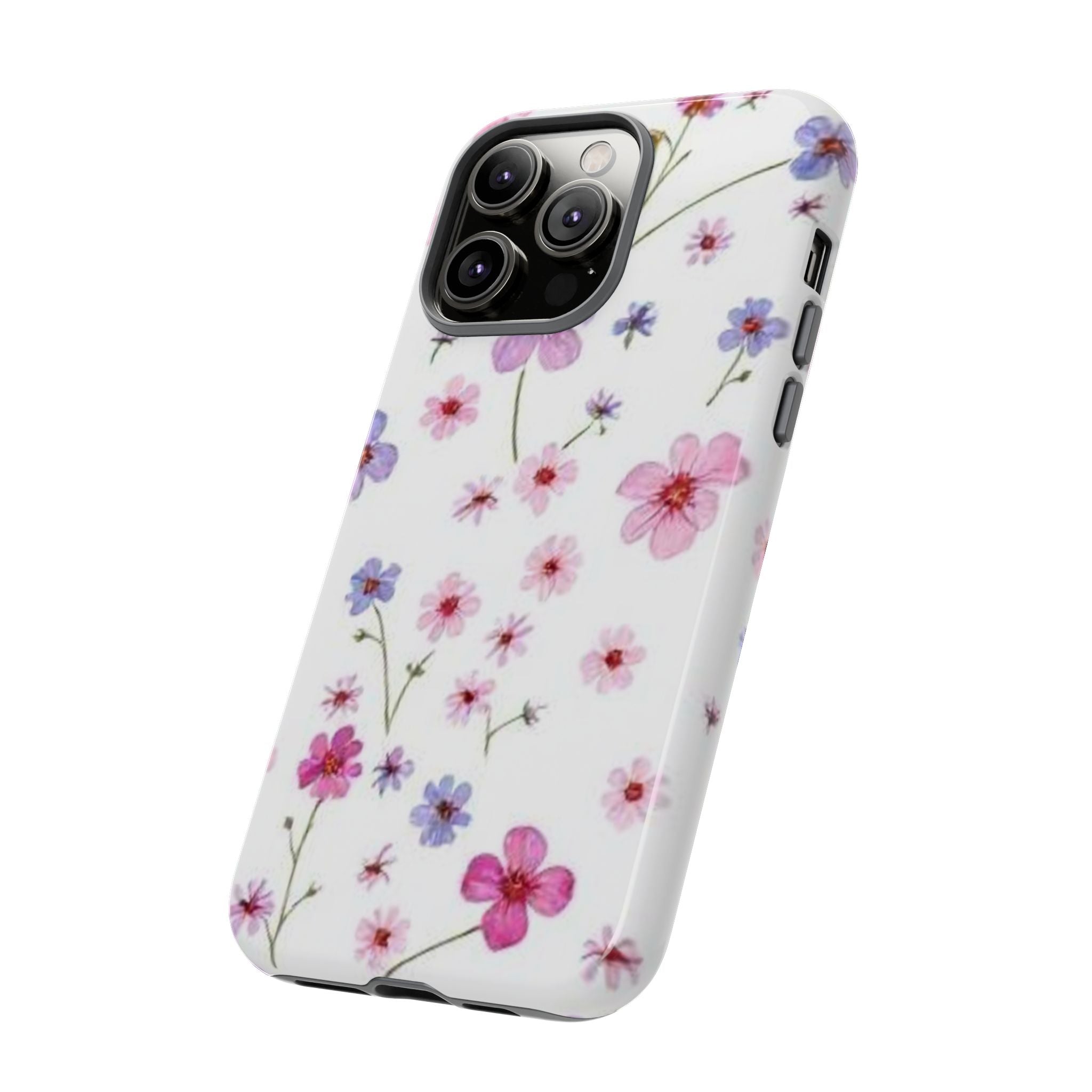Floral Pink Wildflower Tough Phone Case for iPhone