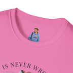 Love Is Never Wrong T-Shirt — LGBTQ+ Pride Heart Tee