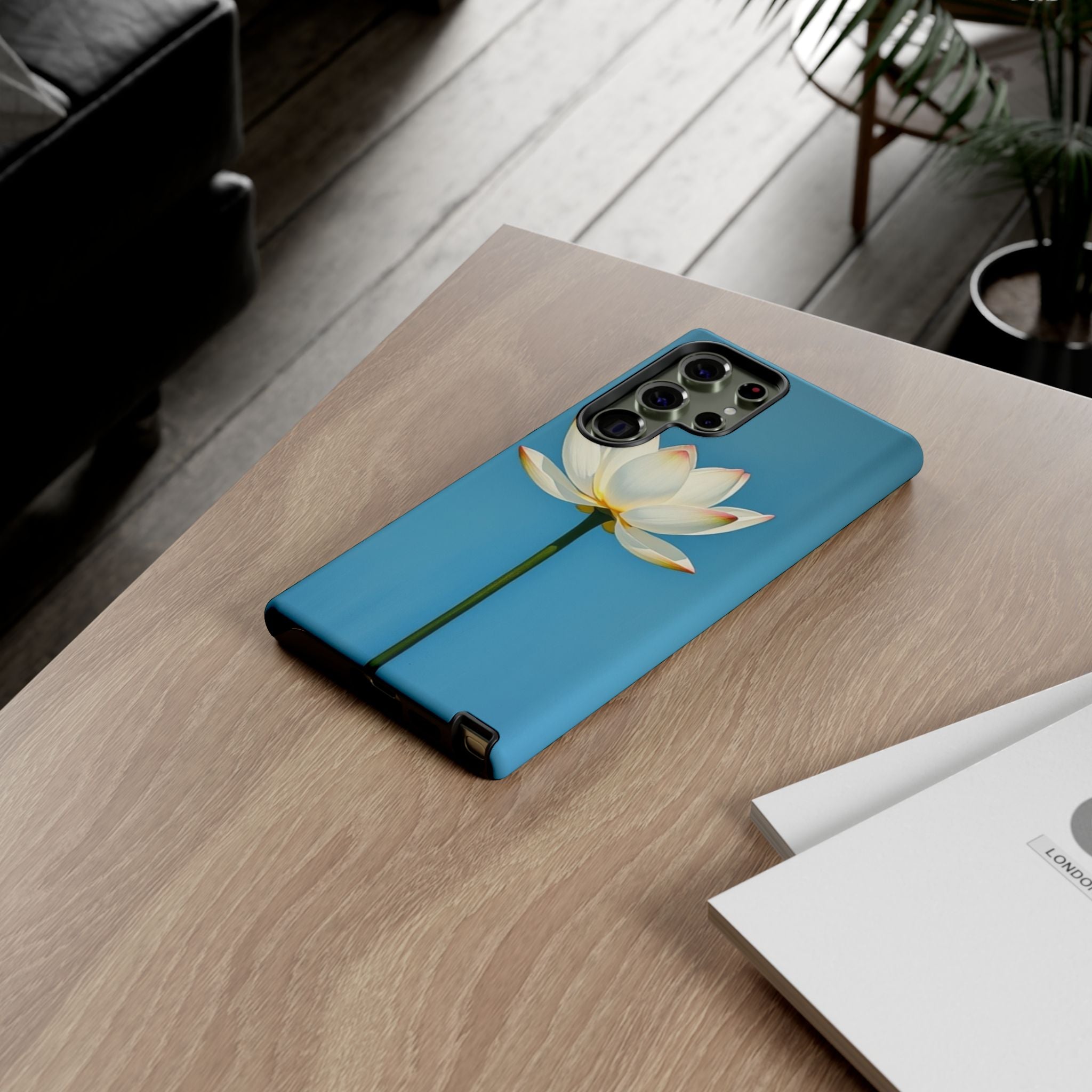 Open White Peace Lily Design Tough Case For Android & iPhone