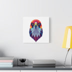 Vibrant Falcon Wall Art - Matte Stretched Canvas, Colorful Bird Decor