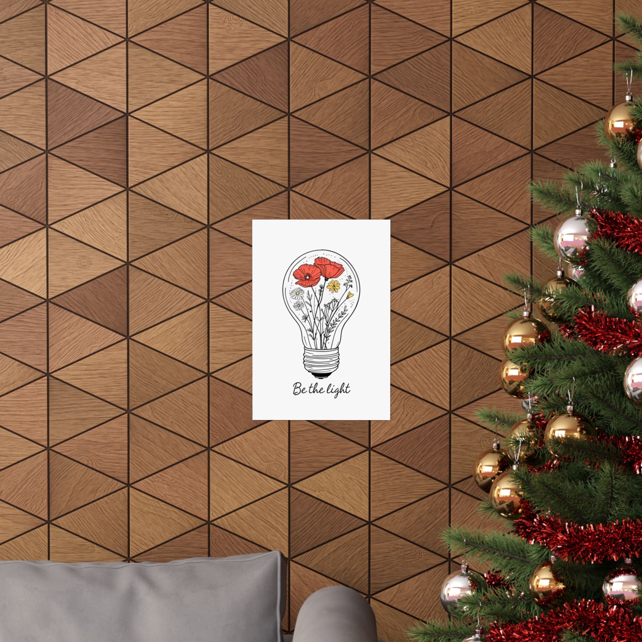 Inspirational Matte Vertical Poster - 'Be the Light'