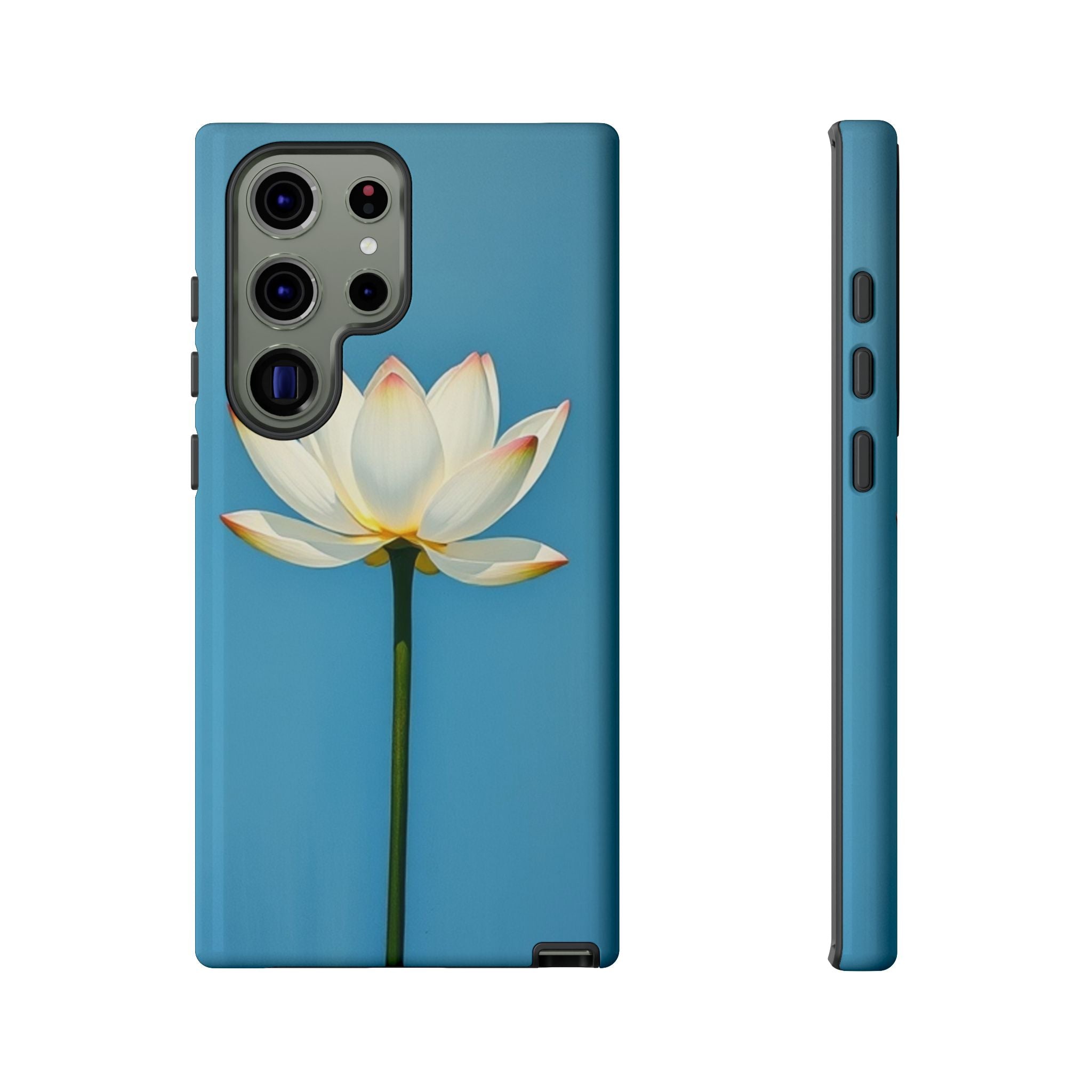 Open White Peace Lily Design Tough Case For Android & iPhone