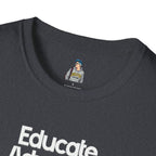 Educate. Advocate. Celebrate. Minimalist Pride T-Shirt - EqualiTees.Me