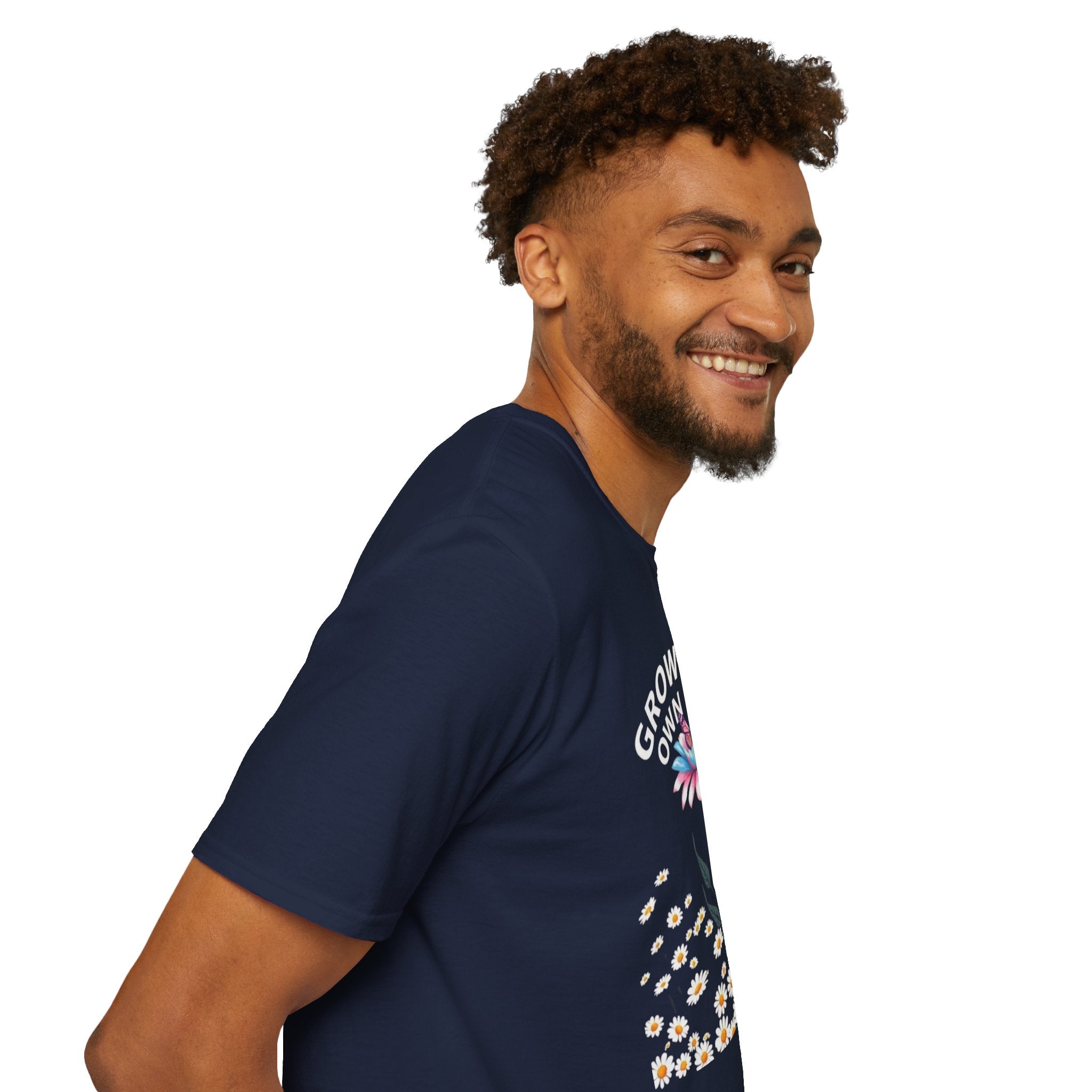 Grow Your Own Way Trans Pride Unisex T-Shirt - Floral Design for Garden Lovers