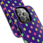 Colorful Polka Dot Tough Phone Case for iPhone