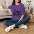 Juneteenth T-Shirt - "Happy Juneteenth" Fireworks Celebration Tee