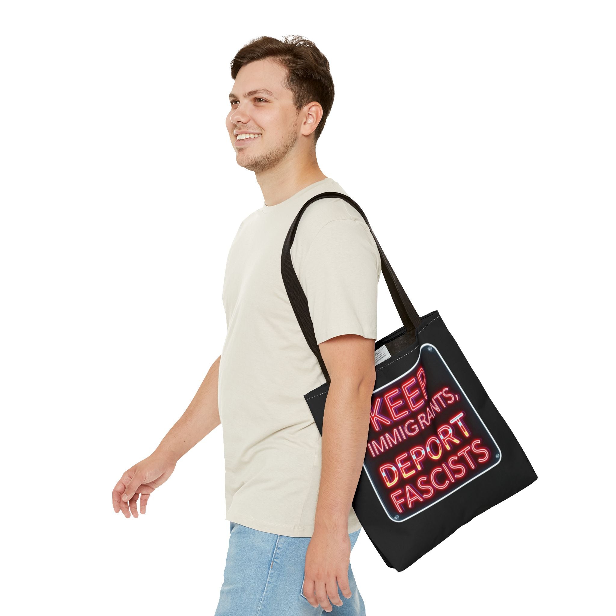 Keep Immigrants, Deport Fascists Tote Bag