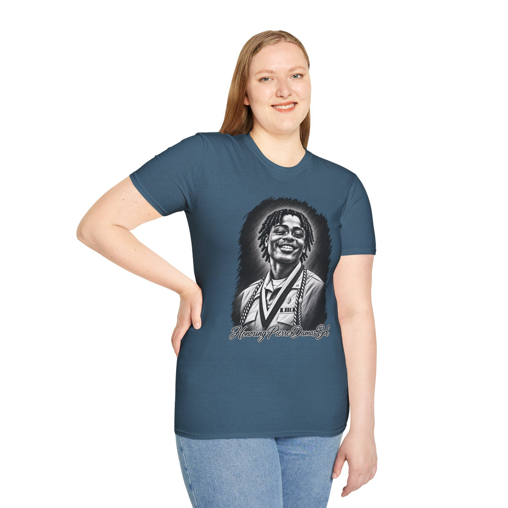 Smiling Portrait Front - In Memory of Pierre Damas Bel T-Shirt