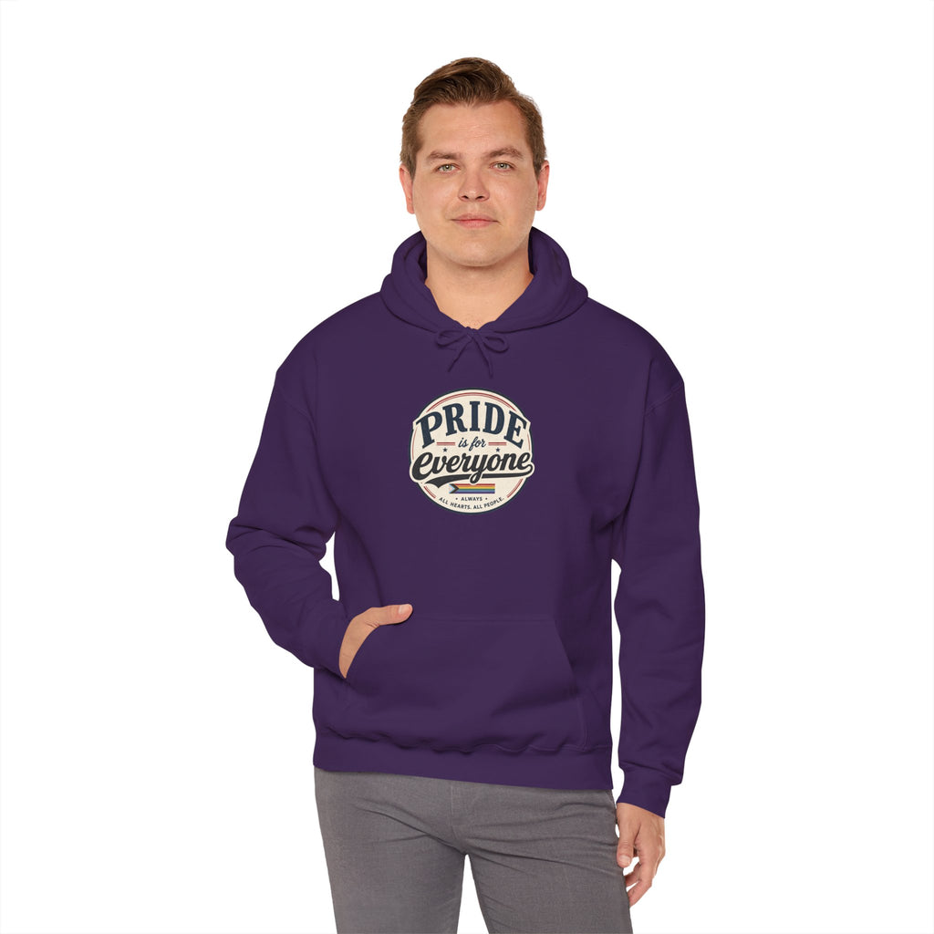 Pride Is For Everyone Pullover Hoodie — Vintage Graphic Inclusivity Sweatshirt
