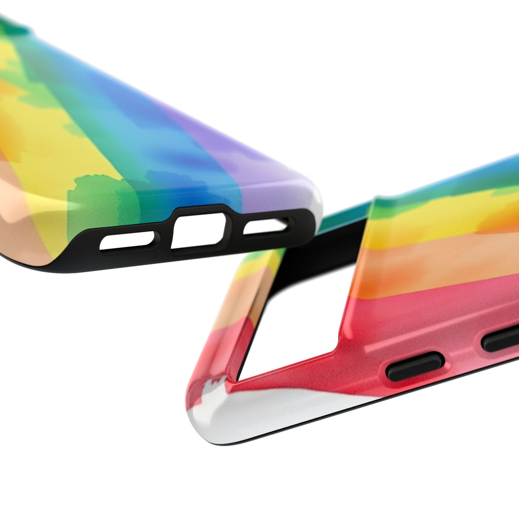 Rainbow Watercolor Art Tough Cases For Android & iPhone