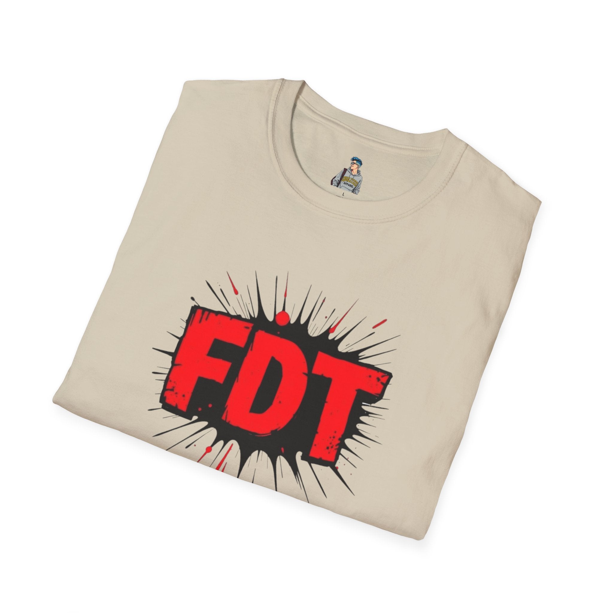 Unisex Softstyle T-Shirt with 'FDT' Graphic - Casual Streetwear for Everyday Style