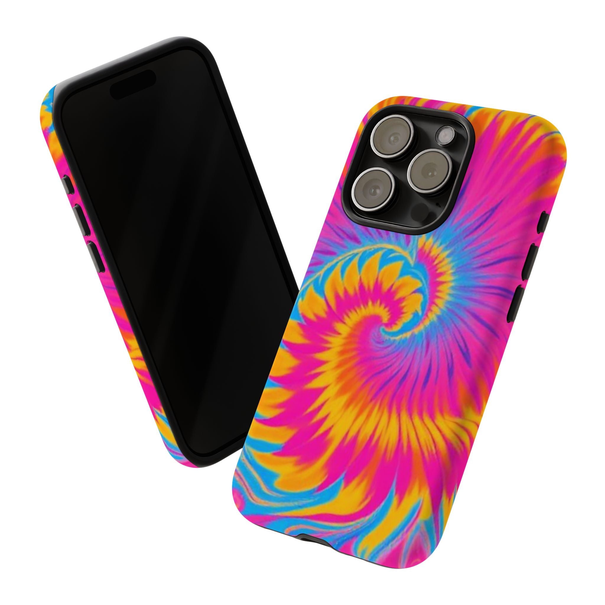 Vibrant Tie-Dye Swirl Protective Tough Case for iPhone