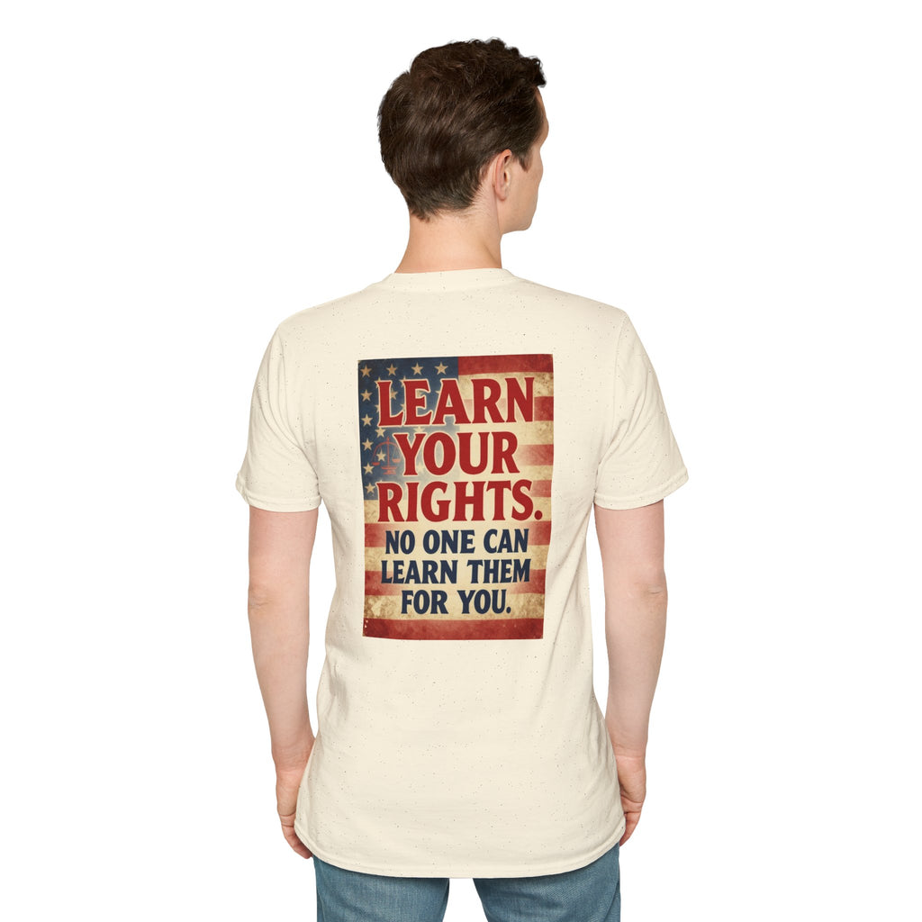 Learn Your Rights T-Shirt — Patriotic American Flag Graphic Tee