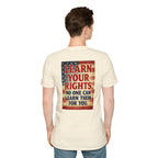 Learn Your Rights T-Shirt — Patriotic American Flag Graphic Tee