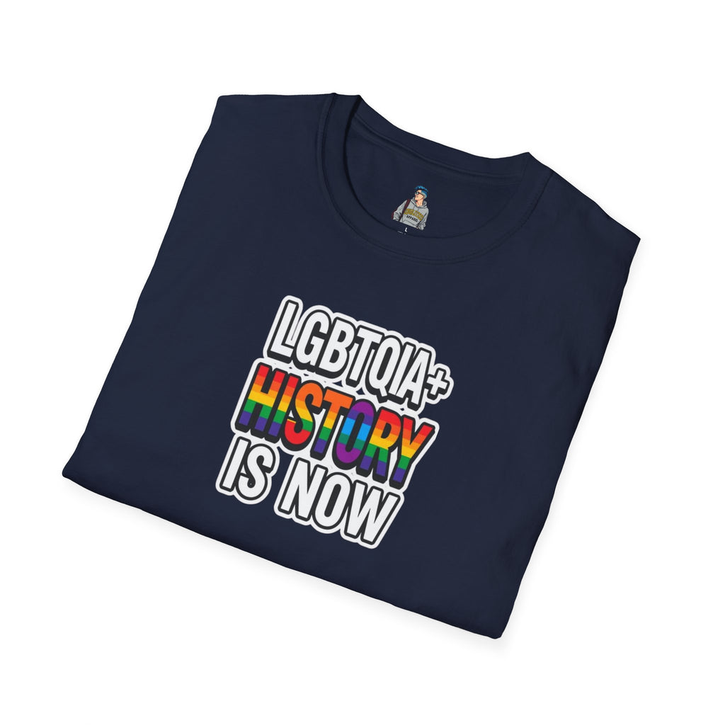 LGBTQIA+ History Is Now Unisex Softstyle T-Shirt