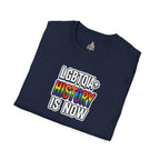 LGBTQIA+ History Is Now Unisex Softstyle T-Shirt