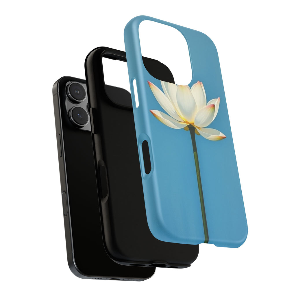 Open White Peace Lily Design Tough Case For Android & iPhone